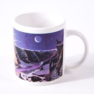 Money Mountains Howling Wolf Wolve Moon Night Nature Ceramic Coffee Mug Tea Cup